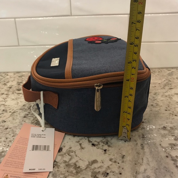 JESSICA SIMPSON Denim Rose Travel Makeup Case - Picture 4 of 6